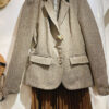 Áo blazer dài tay Brown Stripe 2