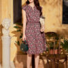 Đầm hoa chun eo Black Floral 2