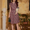 Đầm hoa chun eo Black Floral 5