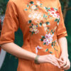Bộ áo dài thêu hoa Orange 4