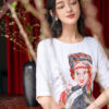 Bộ áo dài vẽ tay cô gái dân tộc White 4