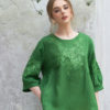 Áo babydoll thêu ngực Green 2