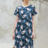 Váy đầm xuông A Petrol Floral 3