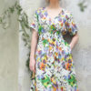 Váy đầm cổ tim chồng chun eo Floral 4