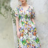 Váy đầm cổ tim chồng chun eo Floral 1