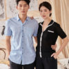 Áo sơ mi nam tay cộc vạt bầu túi ngực Sky 5