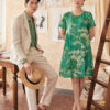 Áo sơ mi nam dài tay vạt bầu Green 3