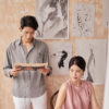 Áo sơ mi nam dài tay vạt bầu Grey 2