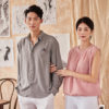 Áo sơ mi nam dài tay vạt bầu Grey 3