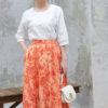 Chân váy cạp chun thắt đai Orange 2