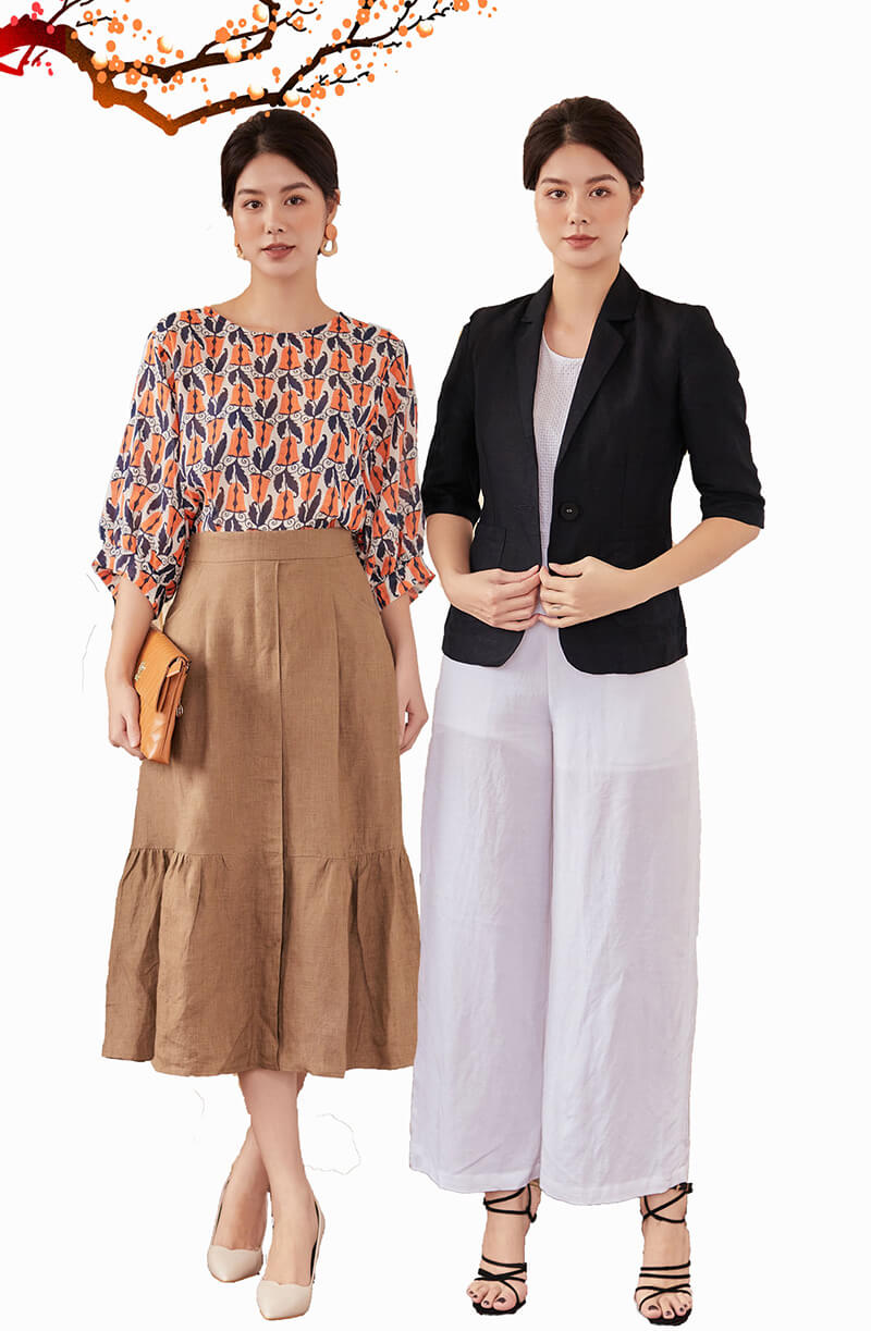 Những outfit đón Tết rạng rỡ cho các cô nàng công sở