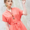 Váy đầm cổ Y rút eo Coral 3