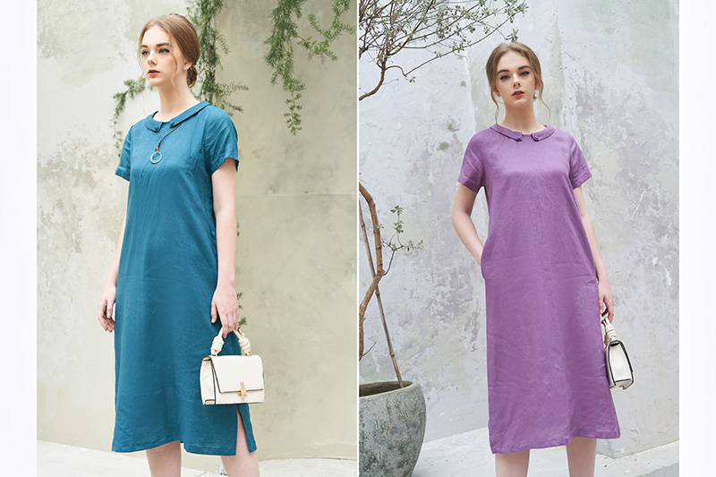 Váy đầm cổ sen được nhiều chị em lựa chọn cho mùa hè