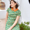 Váy đầm thô hoa cổ sen Green Floral 3