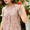 Váy đầm hoa dúm ngực Floral 3