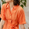 Váy đầm cổ đức chun eo 2 túi ốp Orange 3