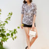Áo sơ mi hoa cổ đức dài tay Black/White 2