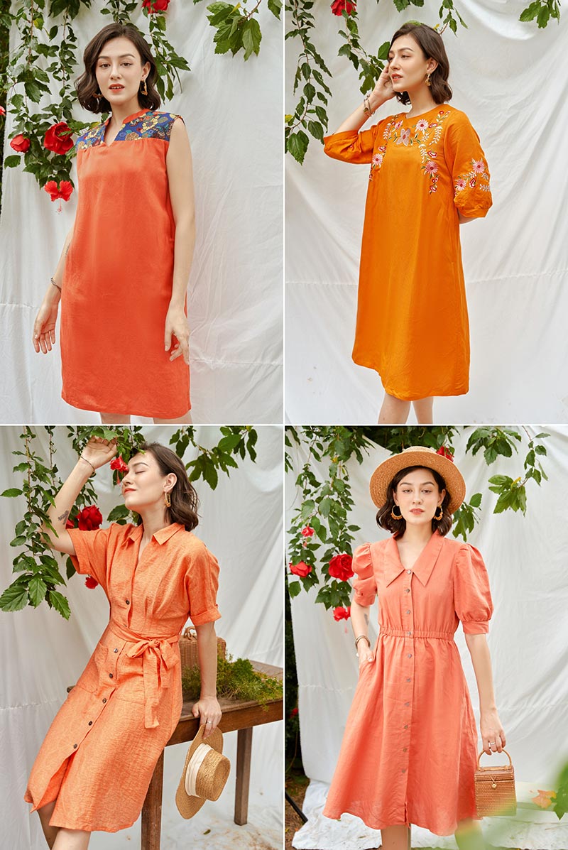 Những gợi ý màu trang phục cho ngày hè Hình ảnh: Gam màu cam cho ngày hè thêm tươi mới