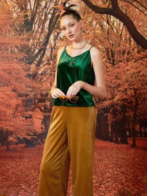 Áo 2 dây nhung Green