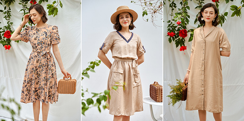 Những kiểu dáng váy đầm của nhà ZOFAL lựa chọn tone màu beige làm chủ đạo