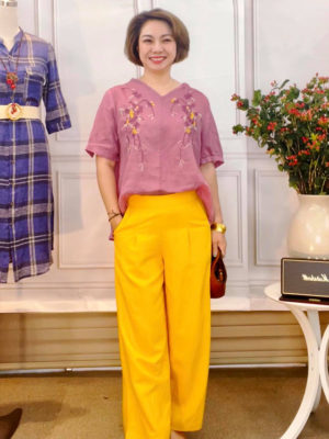 Quần xẻ gấu, cạp chun sau Yellow 1