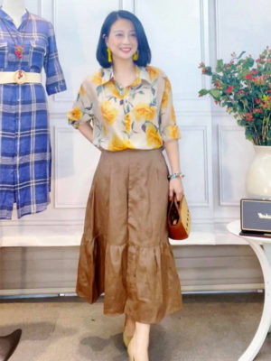 Áo sơ mi hoa Yellow Floral 3