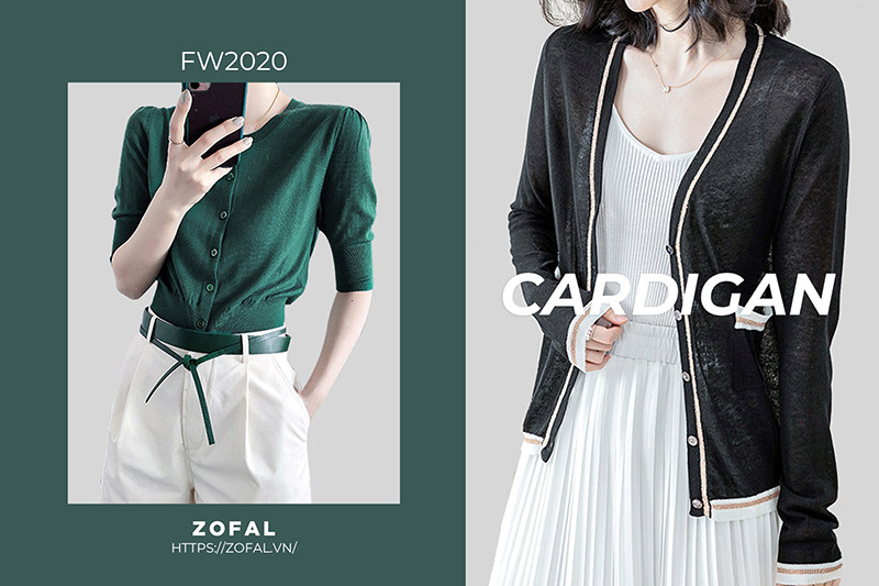mix & match với áo cardigan