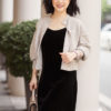 Áo khoác len vặn thừng bo tay Beige 1
