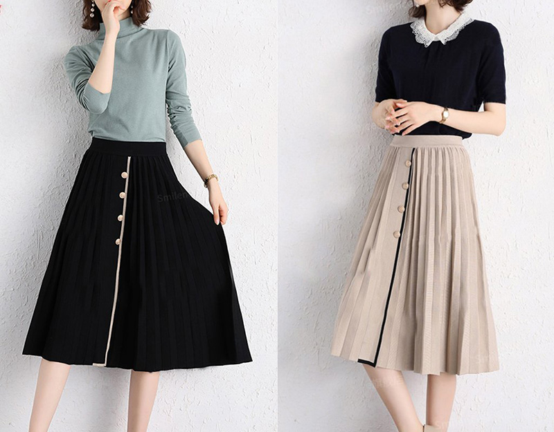 diên chân váy len sành điệu