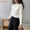 Áo len croptop dáng rộng White