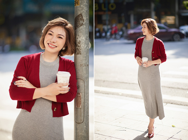 thiết kế váy len