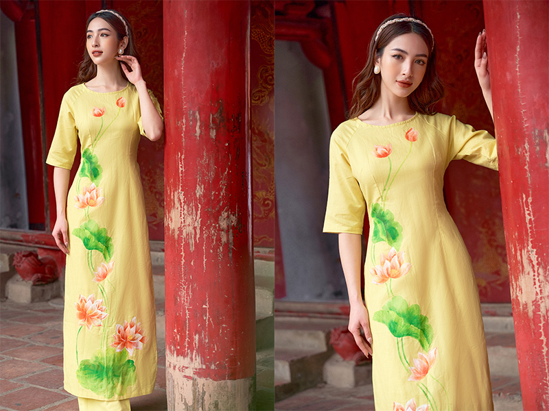 Chọn áo dài có phần cổ thoải mái