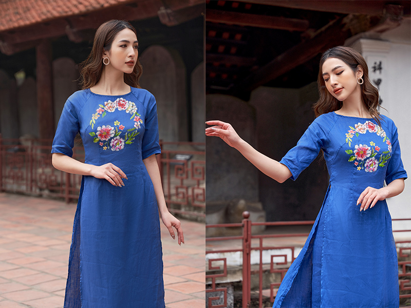 Chọn áo dài phần thân áo ôm nhẹ cơ thể