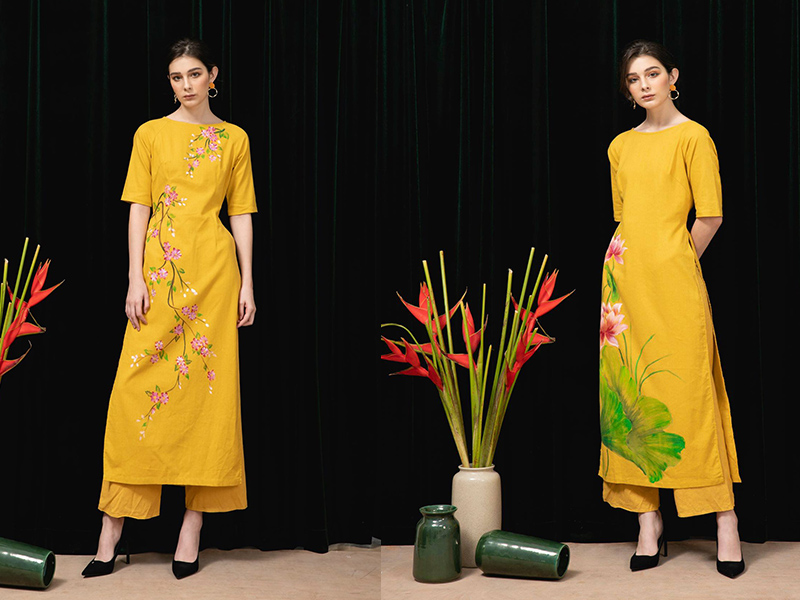 Áo dài là gợi ý trang phục cho ngày Tết