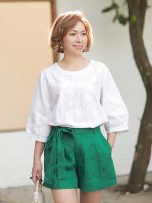 Quần sooc gấu lơ vê Green 4