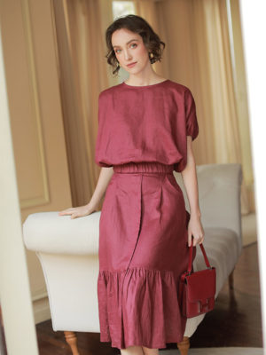 Chân váy dúm bèo Plum 1
