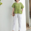 Áo sơ mi dáng peplum Lime 3
