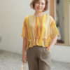 Áo sơ mi kẻ rút eo Yellow Stripe 4