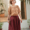 Áo croptop chun gấu Beige 3