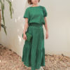 Áo croptop cánh dơi chun gấu Green 3