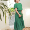 Áo croptop cánh dơi chun gấu Green 1