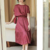 Áo croptop cánh dơi chun gấu Plum 4