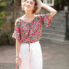 Áo sơ mi hoa tay loe Floral 3