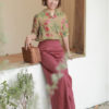 Áo sơ mi hoa cổ tàu Brown Floral 3