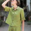 Áo sơ mi cổ 2 ve 2 túi ngực Lime 2