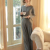 Áo cotton dài tay rút dây 2 bên sườn Dark Grey 3