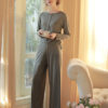 Áo cotton dài tay rút dây 2 bên sườn Dark Grey 2
