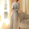 Áo cotton dài tay rút dây 2 bên sườn Light Grey 4