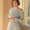 Áo cotton dài tay rút dây 2 bên sườn Light Grey 1