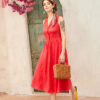 Váy đầm cổ sam dúm eo Rose